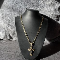 14kt Figaro Chain set