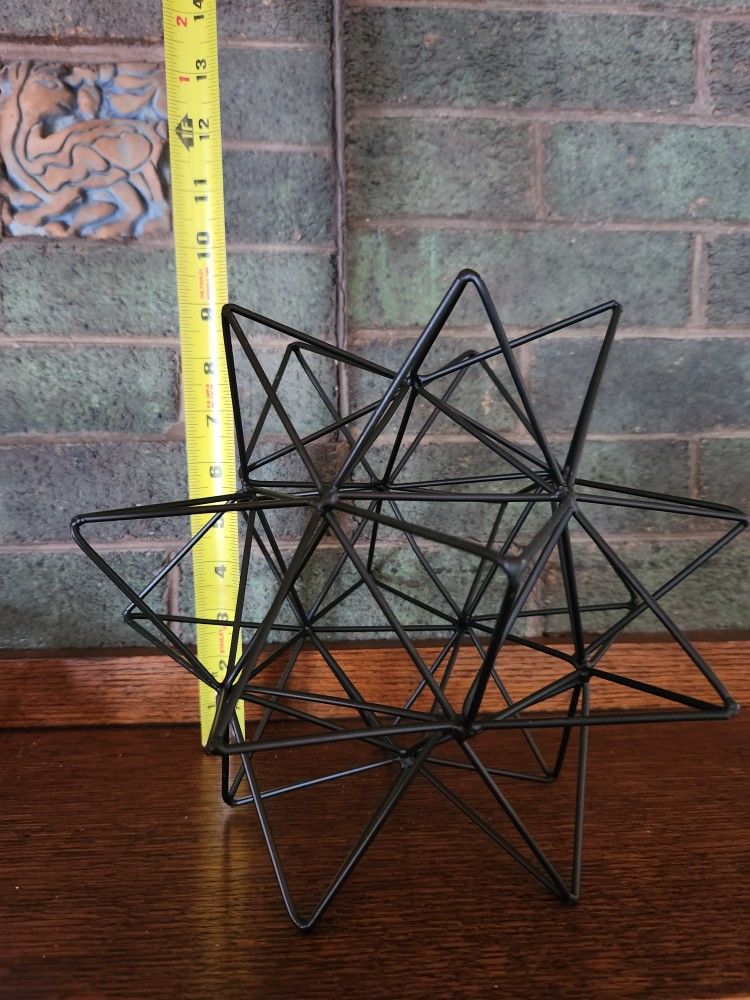Geometric Wire Star Art Object 