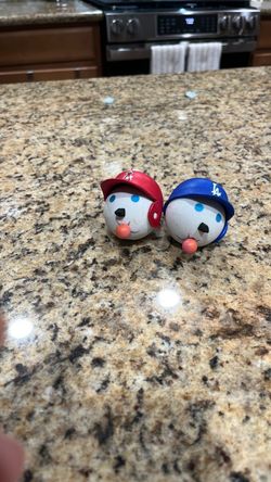 MLB Snowman Head Ornaments Set of 2