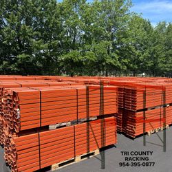 96” Beams Tear Drop Pallet Racking Warehouse Racking Racks Uprights Wire Decks Forklift 