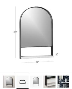 CB2 Hugh Mirror Marble Ledge Frame