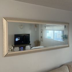 Extra large hanging framed gold metallic boho mirror