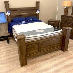 Master Bedroom Queen Size Bed//King Size Bed Frame///California King Bed 🛏️ Matching Dresser, Mirror, Nightstand, Chest, Mattress Available 