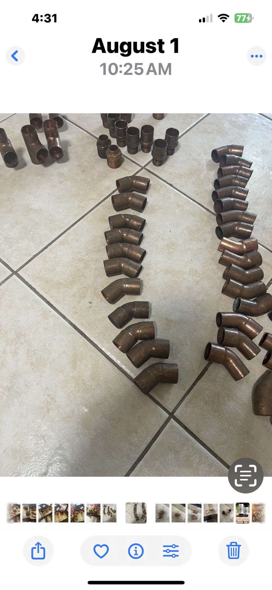 Selling 1/2 / 3/4 / 1 Inch Copper Fitting 