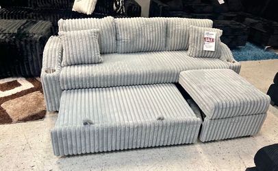 NEW GRAY SOFA SLEEPER PULLOUT AND FREE DELIVERY ORDER HERE PAY ON ARRIVAL