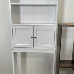 Assembled New Over The Toilet Storage Cabinet, Bathroom Shelf Organizer