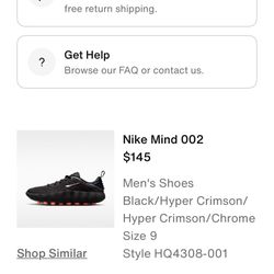 Nike Mind 002 Size 9 MEN / 10.5 WOMEN