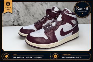 Nike Air Jordan 1 Mid Sky J Mauve Women’s Size 10 BQ6472-050 Sneakers