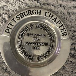 Vintage Wilton Columbia Pa Pewter RWP Pittsburgh Chapter Plate
