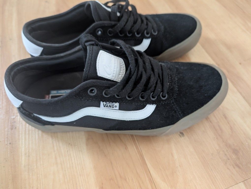 Vans Skate Chima Black & Gum Skate Shoes 9.5