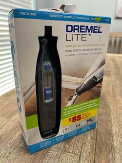 Dremel Lite 7760 N/10 4V Cordless Rotary Tool Kit with Variable Speed 10 Accessories, USB Charging, Ideal for Light-Duty DIY & Crafting, Sanding, Engr