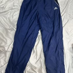 Navy Adidas track pants sportswear w/ pockets (RARE) 