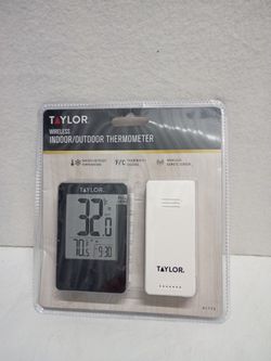 Taylor Wireless Digital Indoor Outdoor Thermometer, Easy to Read Numbers