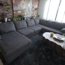 Three Sectional Sofa ,color Gray 