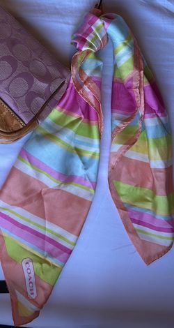 Coach Striped Pastel Scarf