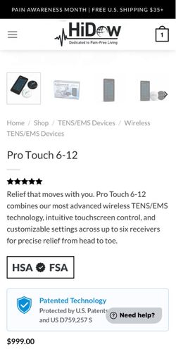 New* Tens Unit with Neck and back brace to hold in place