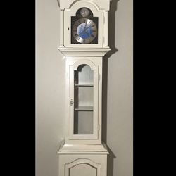Grandfather Clock White Gold Cinderella Decor