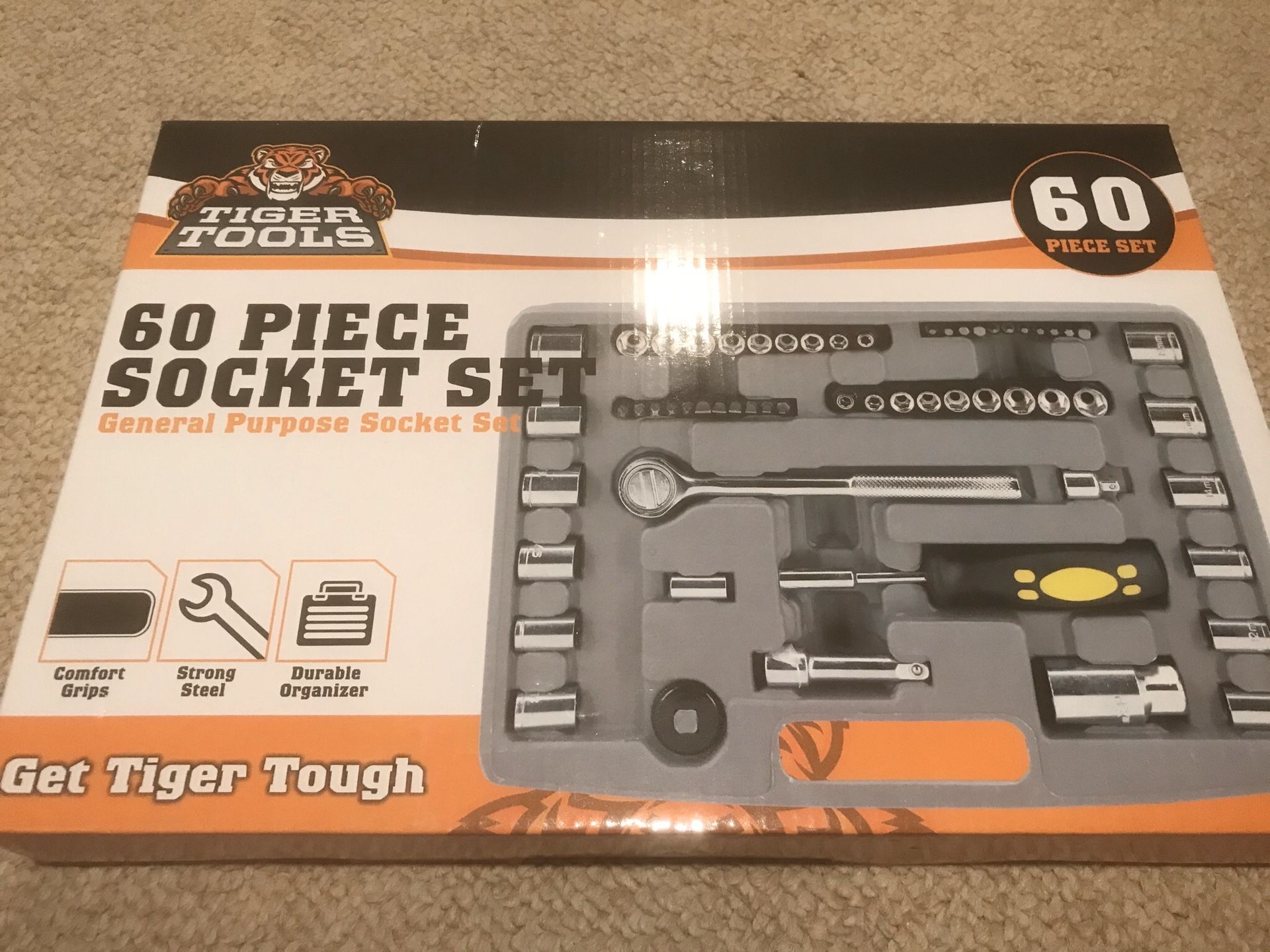 60 Piece Socket Wrench Drill Bit Tool Set