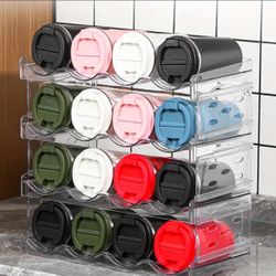 Brand New Transparent Cup Organizer (16 Cups)