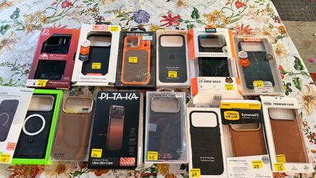 Cases para IPHONE 17 y 18 pro max de reconocidas marcas cada uno tiene su precio