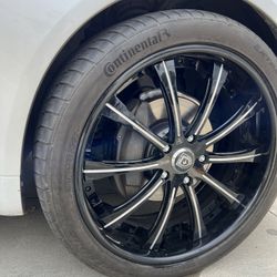 22” Lexani  3-piece Black Wheels And Tires