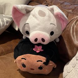 Disney Tsum Tsum Moana & PUA Pig Plush Stuffed Toys- Lot of 2 Plushie Gifts