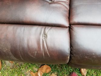 Couch brown leather Thumbnail
