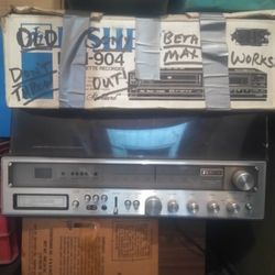 Vintage Zenith Am/FM Tuner, 8-track And Cassette Tape Deck's,  and BSR Semi Automatic Turn-Table.