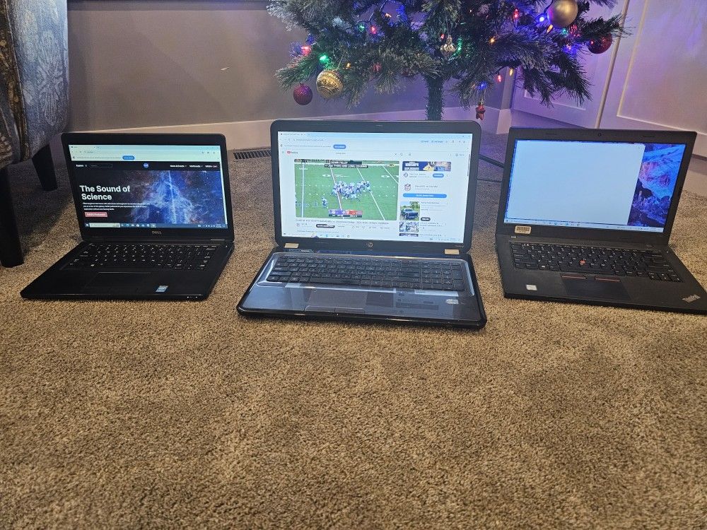 Lenovo. Dell. & HP Laptops. All Work Great. $89 Each.
