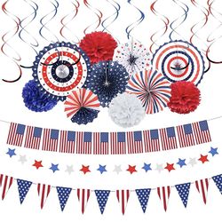 25PCS 4th of July Decorations Party Supplies, 