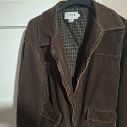 Dark Brown Courduroy Jacket Padded J.CREW