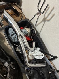 Chrome Motorcycle Exhaust Headers  Vance and Hines. Barely used
