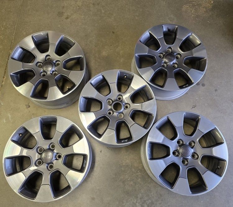 CLEAN UPGRADE: 18-inch JEEP RIMS (5x5) - LOW MILES TAKE-OFFS - $750