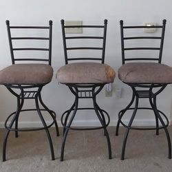 High Back Metal Swivel Bar Stools