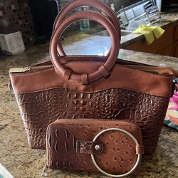 Alligator Print Purse And Wallet