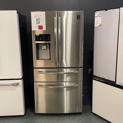 Samsung Stainless Steel Four Door Refrigerator With Flexzone Drawer Freezer/Refrigerator Convertible‼️‼️