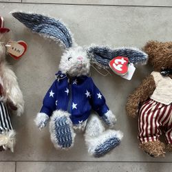 Vintage Patriotic Beanie Babies