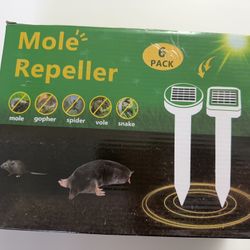 Case of 6 Solar Mole Repellent Stakes Gopher Snake Groundhog Squirrel 