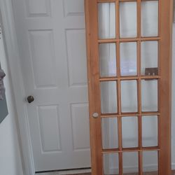 15lite French Door Clear Pine 1 3/4 Thick New Condition