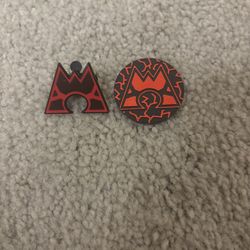 Pokémon TCG Team Magma Pin badges and Team Magma Coin double crisis.