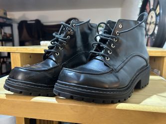 🔥 Men’s Black Leather Arizona Jean Co. Boots - Rugged Sole - Size 10