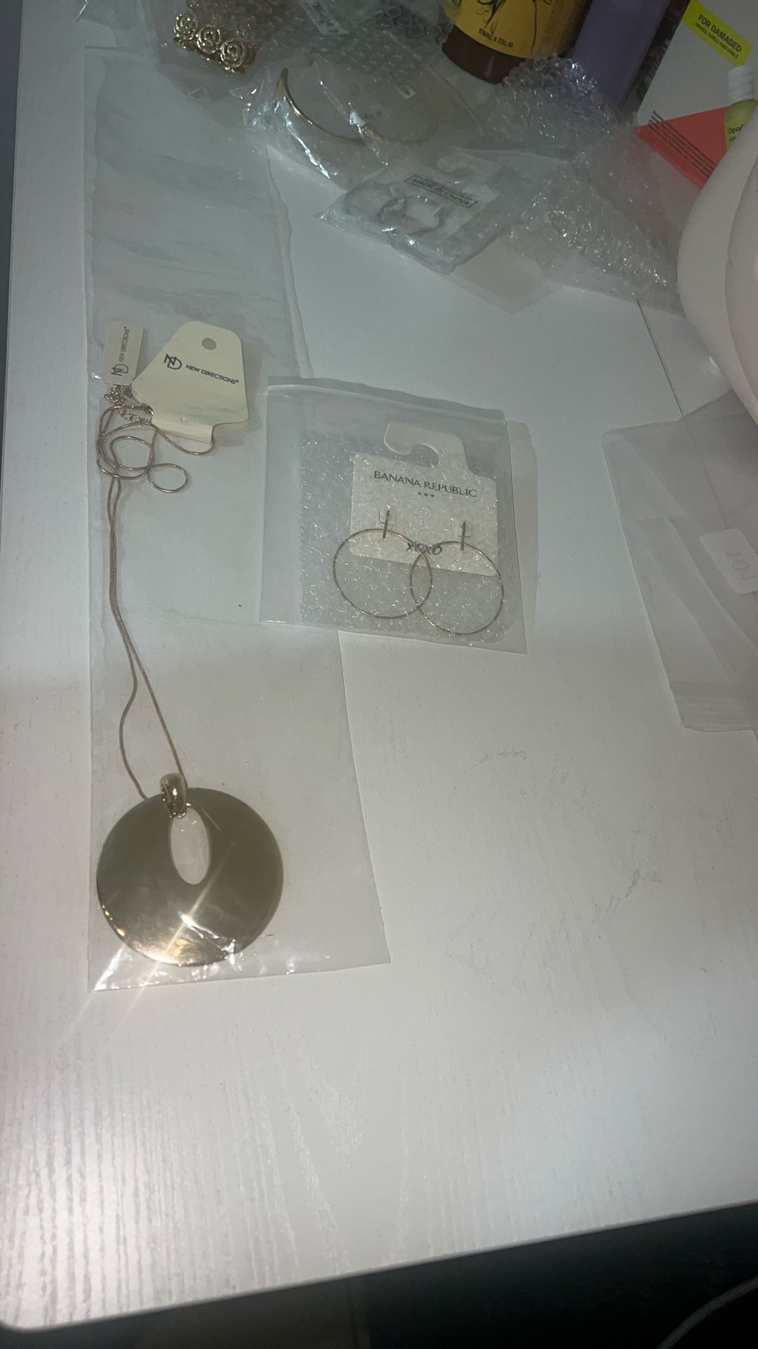 Gold Medallion / Banana Republic Earrings 