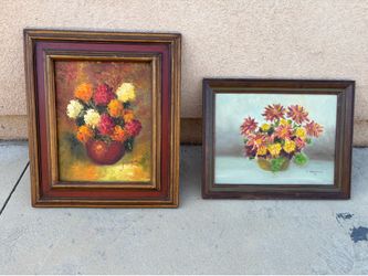 Good condition Vintage painting size 17 x 20 and 19 x 15“ each $25