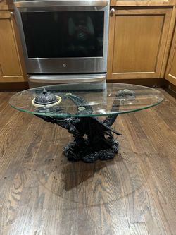 🐉🔥 EPIC DRAGON GLASS TABLE – Gothic Fantasy Statement Piece! 🔥🐉