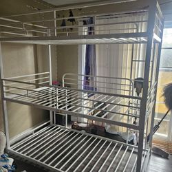 White Triple Bunk Bed 