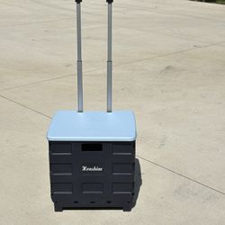 Portable Rolling Crate With Lid