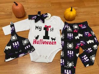 Baby Girl’s Halloween 4 pcs Set size 6-12m and 12-18m