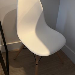  2 White Accent Chairs