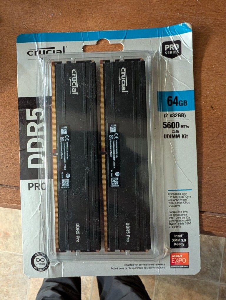 CRUCIAL PRO 64GB DDR5 RAM (2X32GB)