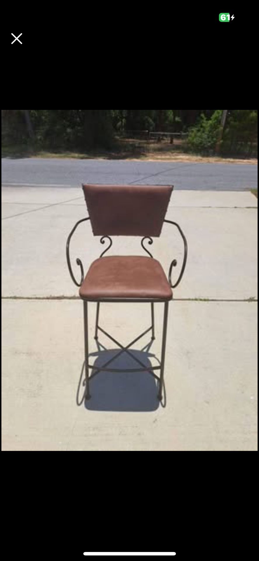 Leather Brown Bar Stool